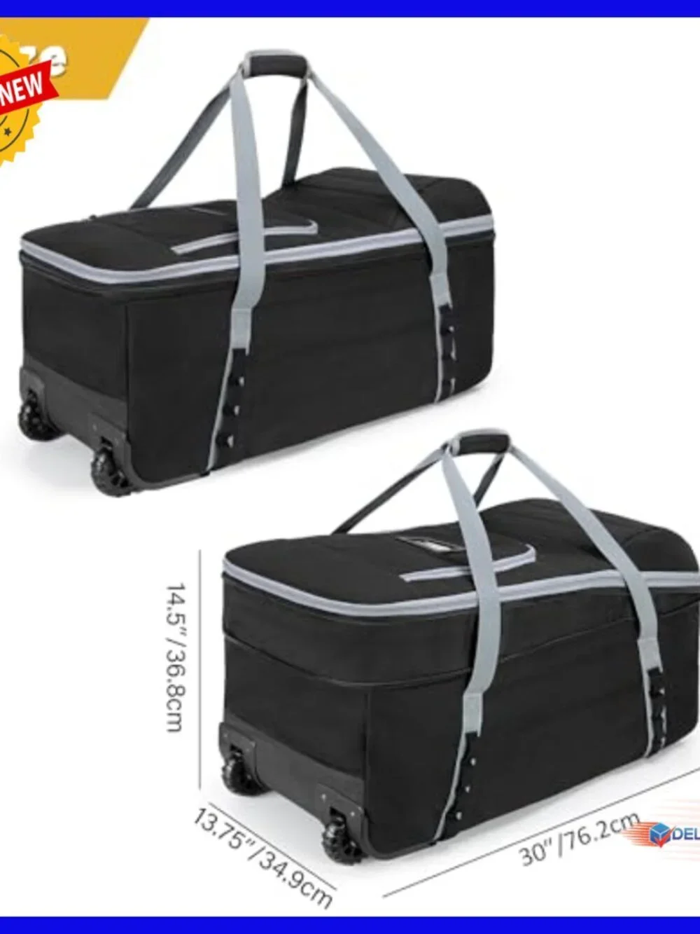 Infant Car Seat Travel Bag with Wheels, Padded Carrier for Airport Gate Check